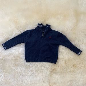 3/$30 Nautica Navy Half Zip Up Sweater 18M
